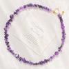 Wind High Quality Natural Amethyst Design Sense Collarbone Chain Necklace Women