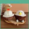 Coconut Chicken Plush Toy With Hanging Keychain For Kids And Collectors