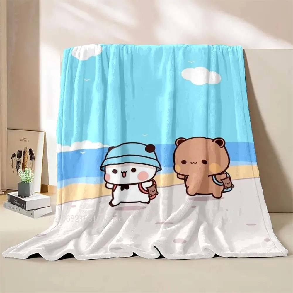 Cartoon Print Bubu And Dudu Soft Plush Flannel Blanket Living Room Bedroom Bed Couch Picnic Blanket