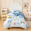 60S Pure Cotton Digital Print Kids' Autumn/Winter Bedding Set: First Day of School Duvet Cover
