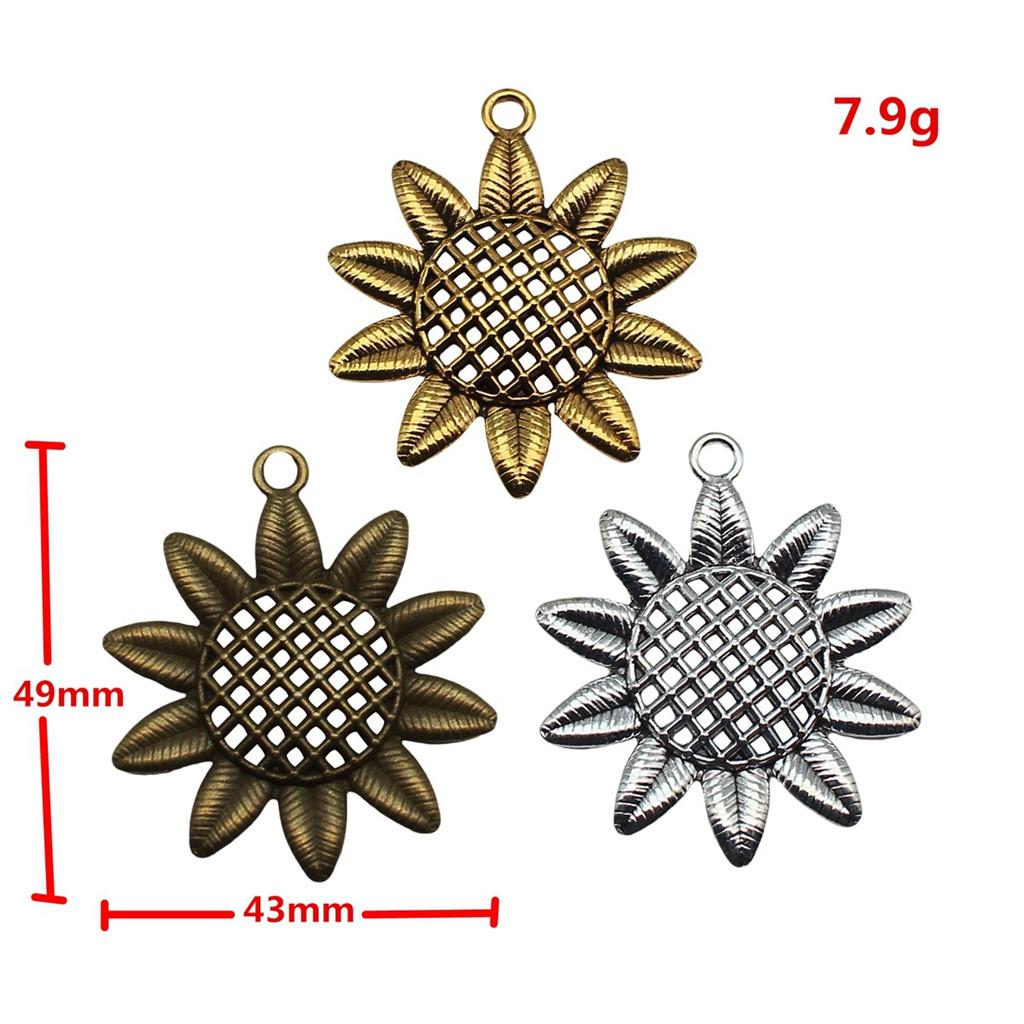 Sonnenblumen Anhänger Antike Große Blumen Anhänger Für Floralen Themen Handgemachter Schmuck