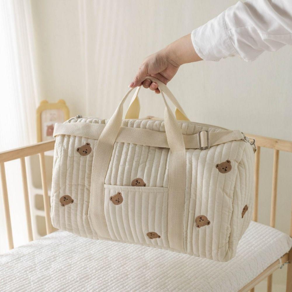 Multi Functional Embroidered Travel Bag Large Capacity Cute Mommy Bag Travel Luggage Bag  Business