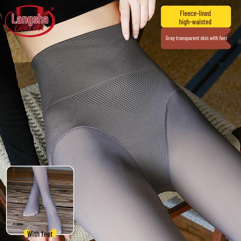 

Женские колготки Langsha с высокой талией, тонким флисом, непрозрачные One Size