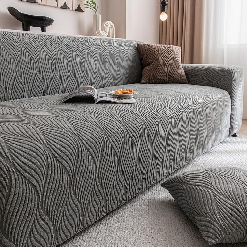 

Простой стиль жаккардовый флисовый чехол для дивана универсальный для всех сезонов, всеохватывающая накидка, нескользящий чехол для дивана 70-90cm