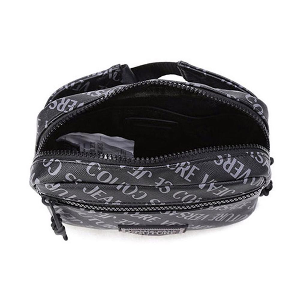 Versace Jeans Couture Classic Monogram Print Waist Bag Fashion Commuter Crossbody Bag Men bags Black 72YA4B48-ZS283-899