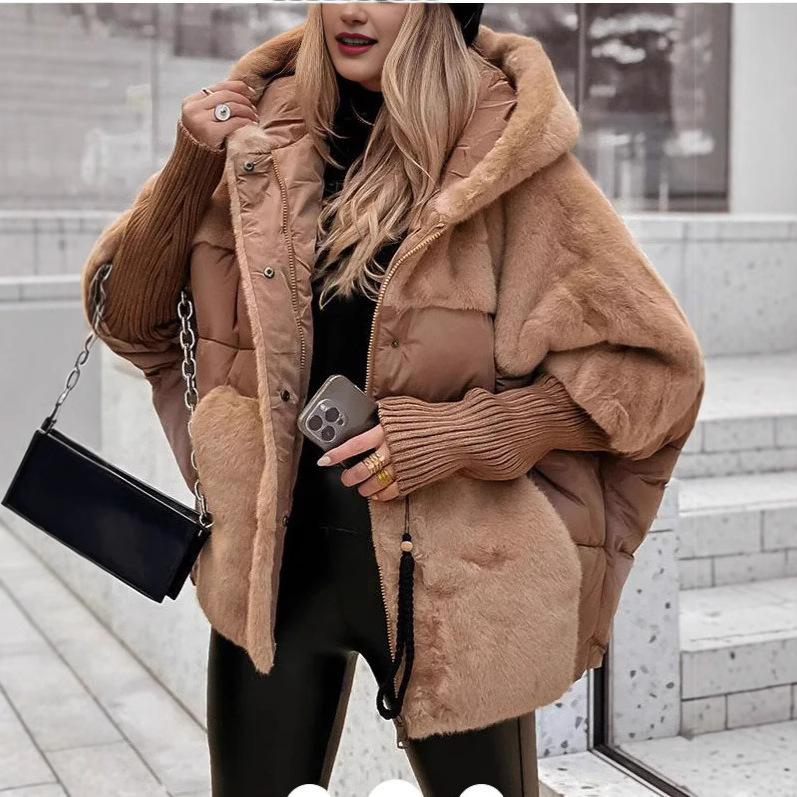 Herbst Damen Jacken Mäntel Damen Streetwear Winter Neu Samt Verdickt Warm Locker Lässig Oberteile Kleidung S khaki