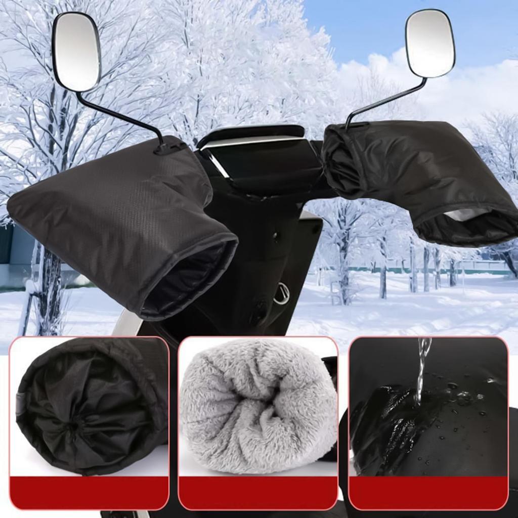 Motorcycle Handlebar Gloves Warm Bicycle Handlebar Gloves Winter Bike Handle Bar Muffs for Bike Snowmobile Dirtbike Motorcycle