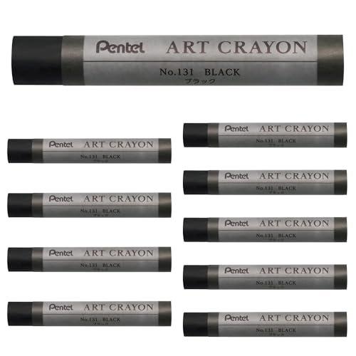 Pentel Art Crayon 8-Color Set with 1 Blender Pen AMZ-PTAC-8ST2 Professional Quality Oil Crayon