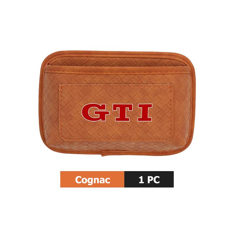 Car Plaid Adhesive Hanging Bag Pocket Phone Glasses Storage Case For Volkswagen VW Jetta Golf4 5 6 Beetle CC B5 B6 B7 EOS GTI zw6