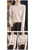 High-Neck Slimming Knit Sweater - Women's Elegant Autumn/Winter Base Layer
