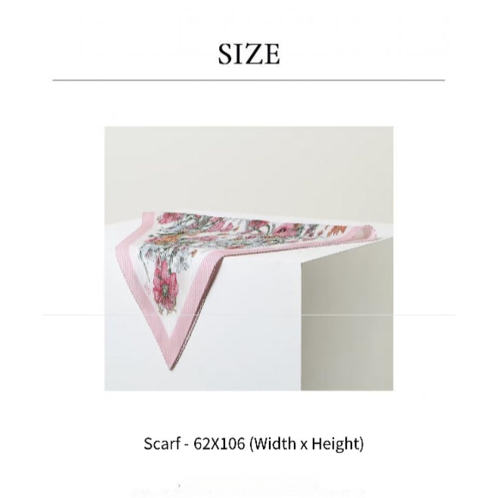 Daks Pink Flower Pleated Scarf Dcsc6e663p2