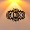Metal Wall Plaque Welcome Sign Home Business Gift Housewarming Holiday Decor