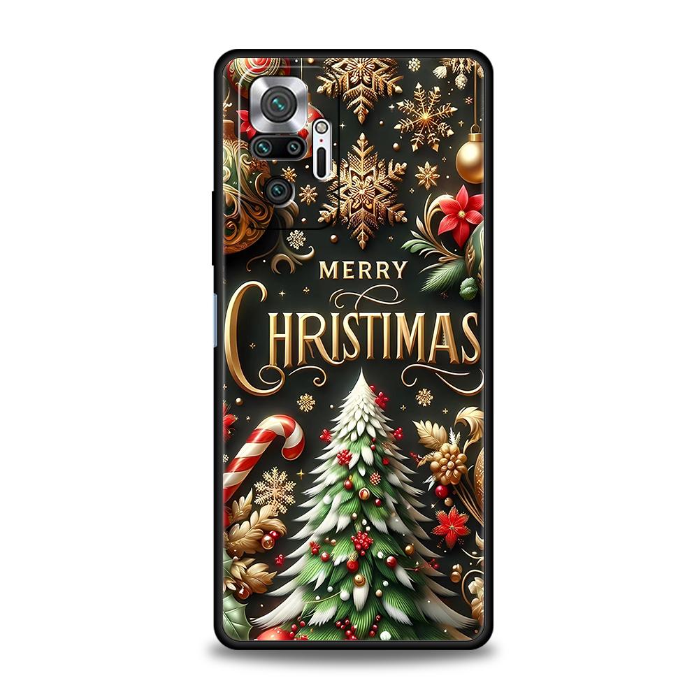 

Merry Christmas Phone Case Cover for Redmi 14C 10C 9 Note 14 13 12 10 11 Pro Plus K40 K50 Pro Plus 5G Soft TPU Shell Fundas Bags Note 13 Pro