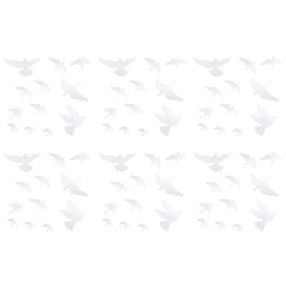 1-10sets Window Alert Bird Stickers Anti-Collision Fly Pigeon Wall Sticker Home Decoration Self-Adhesive Silhouettes Decal Decor