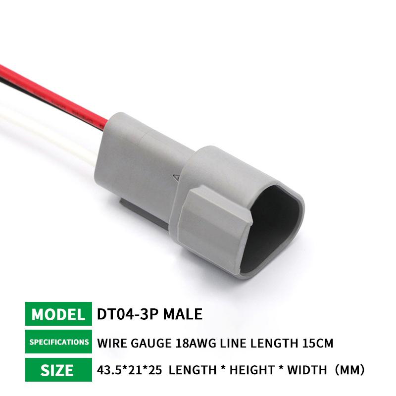 5/20/100 Sets Deutsch DT connector with 15cm Wiring harness DT06-2S/DT04-2P 2P 3P 4P 6P 8P 12P waterproof electrical connector