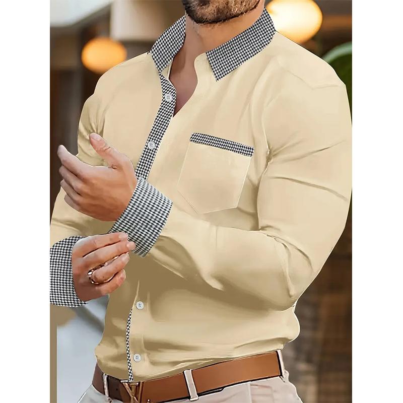 Men's Long Sleeved Spring and Autumn Button Up Shirt with 3D Digital Printing for Casual Daily Entertainment and Fashionable Design