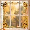 Maple Leaf Window Stickers Harvest Festival Static Glass Sticker Autumn Clings with Leaves Sunflowers And Reusable Seasonal Decor Berries Prints PVC
