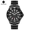 WWOOR Luxury Stainless Steel Men's Watches Sport Diving Quartz Clock Luminous Waterproof Military Wristwatch Relogio Masculino