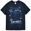 Men Women T Shirt Hip Hop Streetwear Japanese Kanji Harajuku Funny Cat T-Shirt Summer Short Sleeve Top Tees Cotton Couple Tshirt