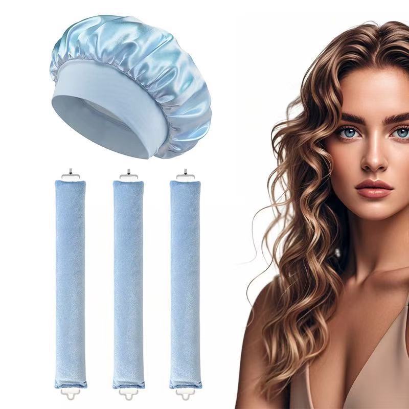 Heatless Curling Iron Headband, Soft Curling Iron, Heatless Curling Iron, Flexible Sleeping Curler with Cap Styling Tool
