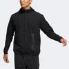 adidas Solid Color Sports Hoodie Jacket for Men, Black