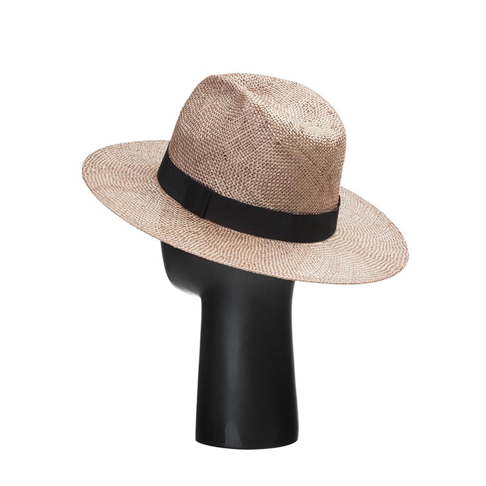 

Новая летняя однотонная кепка из сизаля ручной работы для мужчин и женщин, шляпа Panamjazz head size 57cm