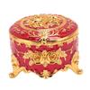 Round Round Jewelry Box Gold Metal Trinket Box Jewelry Storage Box  For Ring Earring Necklace