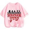 Summer Casual Crew Neck T Shirt Kawaii Cartoon Design Children Stranger Things Short Sleeve Tops Boys Girls