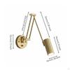 Adjustable Swing Arm Lamp Foldable Wall Light Retro Reading for Readers,