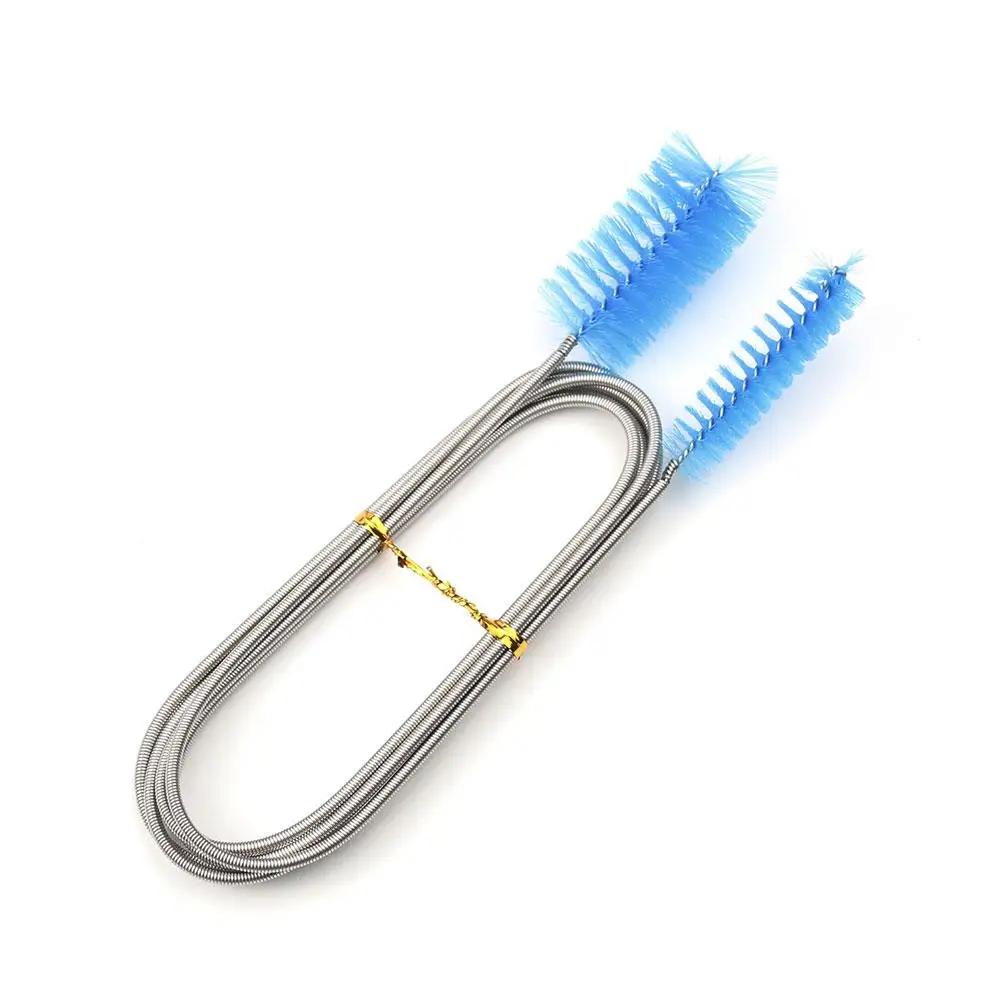 Aquarium Spring Brush Stainless Steel Double-ended Glass Brush Tools Wall Pipe Tool Brush Plastic Cleaning Inner Cleaning G6Z9