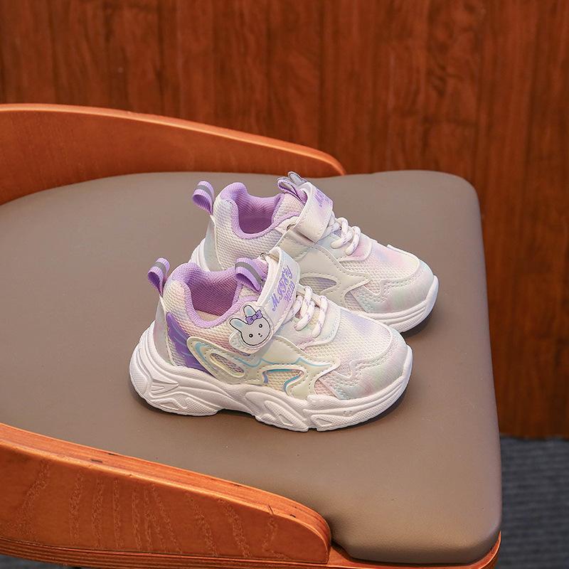 Children's shoes 2025 new spring and autumn breathable girls net shoes children's sports shoes baby toddler shoes 1-6 years old