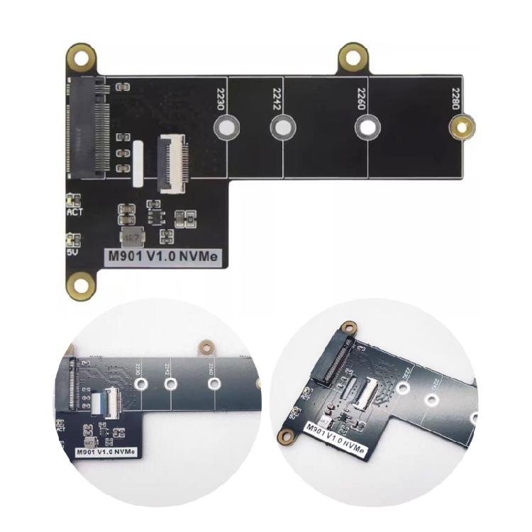 M.2 NVMe SSD Adapter Board Support 230 2260 2242 2280 Disks For RPI 5 Offer Quick Data Transfer