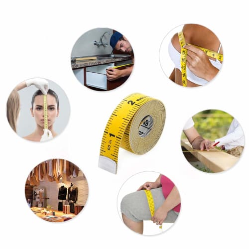 Jimjis 1.5m Tape Measure, Sewing Tape Measure, Inch/Centimeter Measure, Bust Measurement, Dressmaking Ruler, 150cm/60inch, Tailor's Tape Measure, Flex