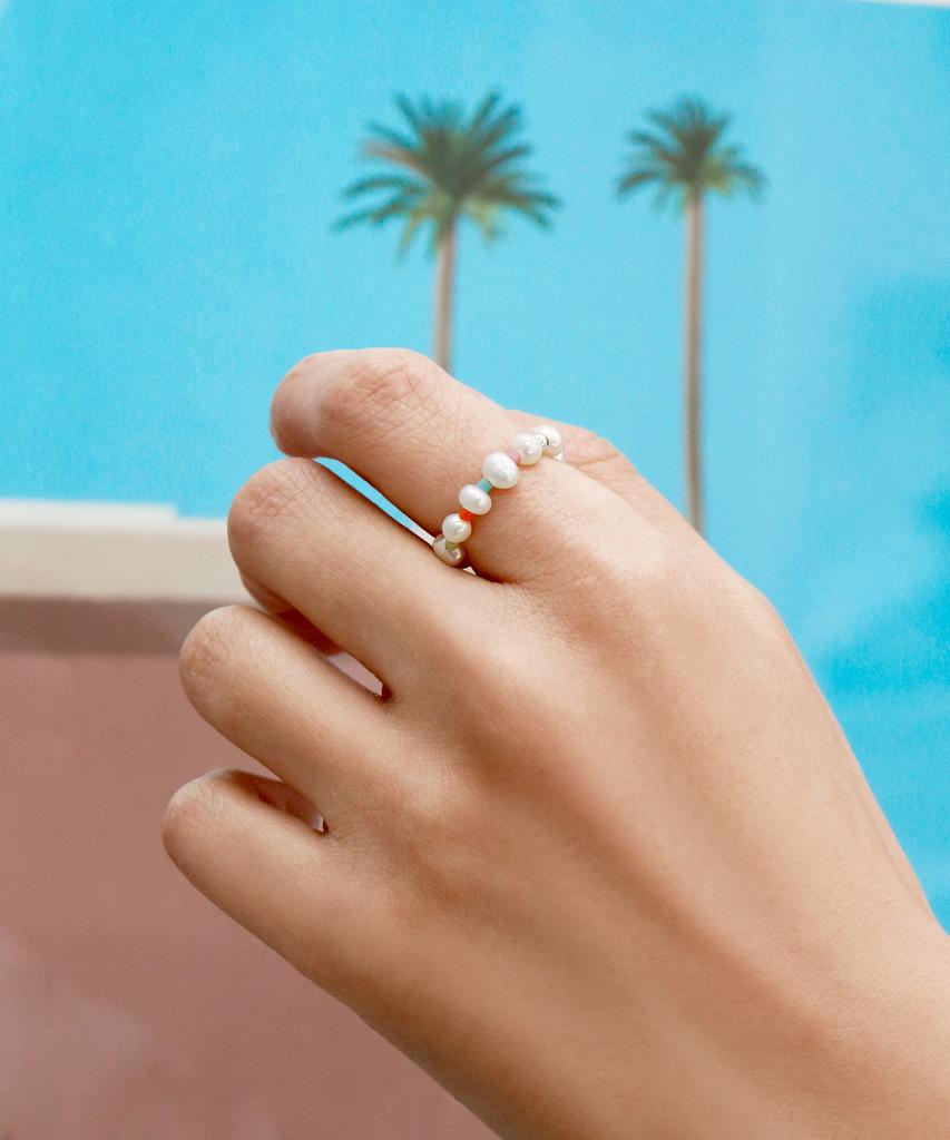 47Bag 925 Freshwater Pearl Bead Ring Lieto