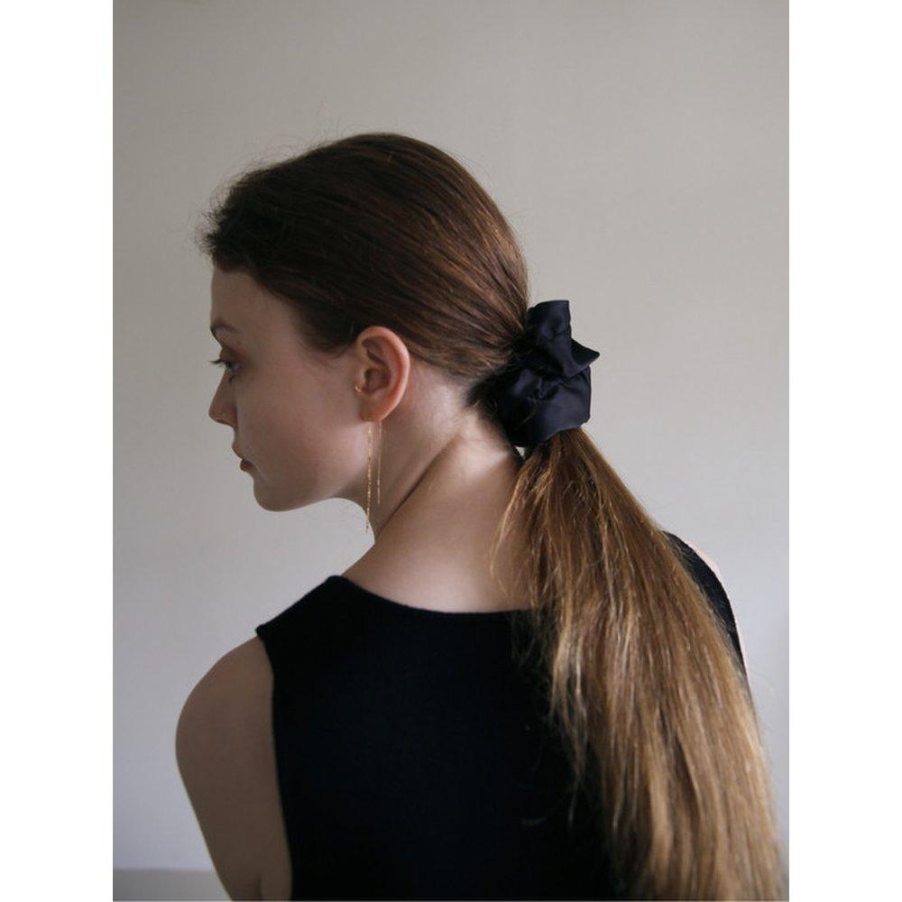 Satinhårband (Svart)