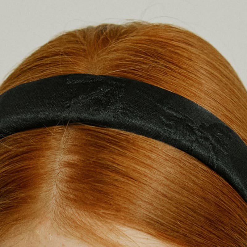VVV Jacquard Ribbon Volume Hairband _ Black