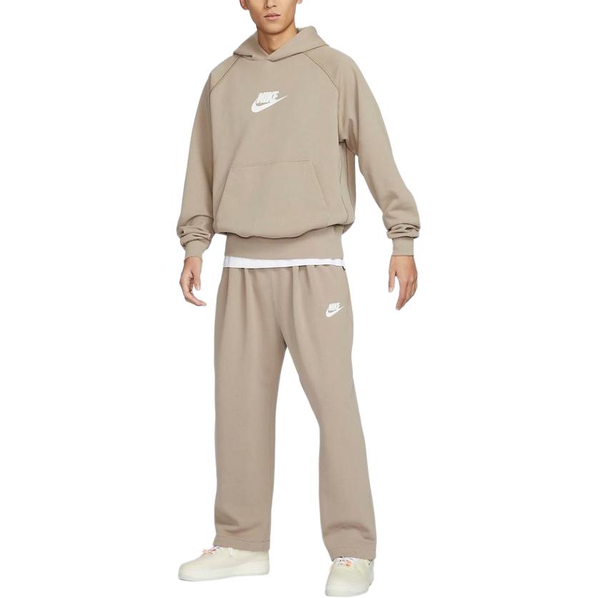 Nike Sweatshirts Men's Khaki Hooded Thickened Regular HJ1465-247