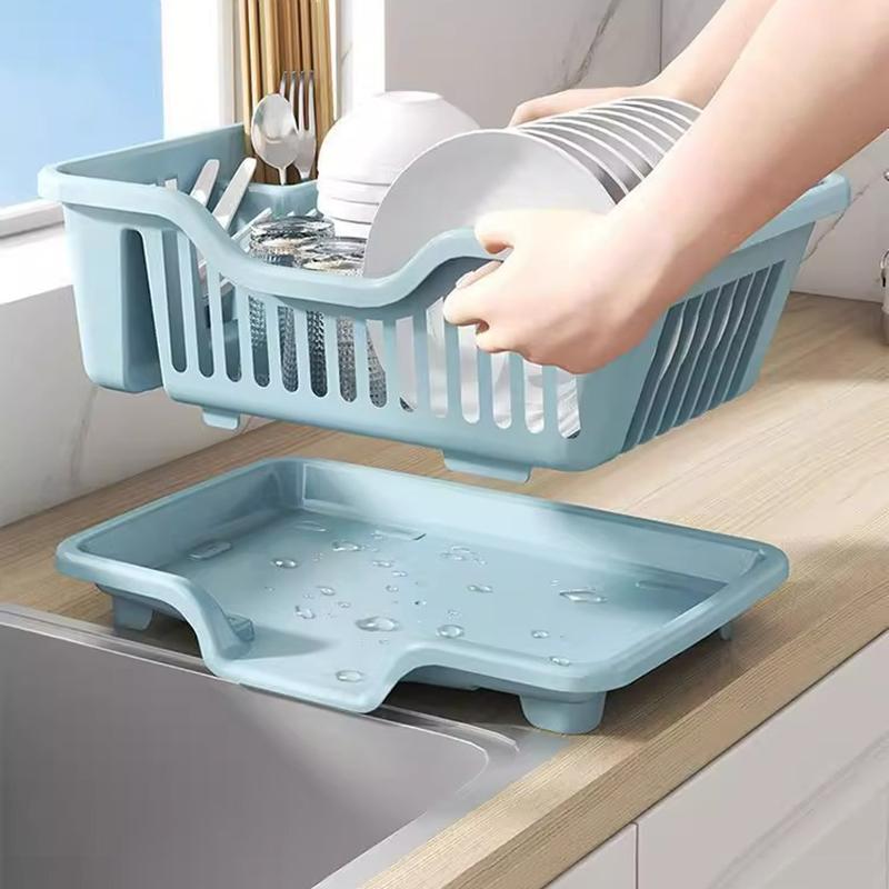 Kitchen Drainage Rack Drainer Board Countertop Utensils Plates Chopsticks Bowls Spoons Storage Dish Drying Rack
