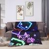 Geometry Dash Gaming Game Plush Blankets Warm Soft Flannel Throw Blanket Kids Couch Chair Quality Bedspread Gift Idea