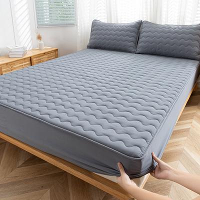 2026 New Queen King Quilted Waterproof Mattress Cover with Elastic Twin/Full Size Fitted Sheet Solid Color Bed Covers (No Pillowcase)