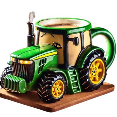Odolný hrnek na traktor Ručně vyráběný hrnek na kávu Dekorace Traktorový hrnek na kávu Pro muže