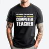 The Original Awesome Computer Teacher Blue And White Graphic T Shirts Mens TShirts Valentines Day