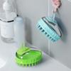 Dog Bath Brush With Soap Dispenser Silicone Massage Pet Shampoo Brush For Grooming And Washing