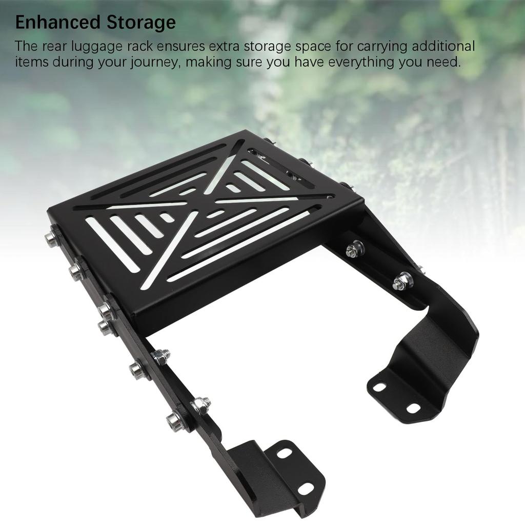 Aluminum Alloy Motorcycle Rear Luggage Rack, Foldable Rear Cargo Carrier Bracket for LC135 V2 V3 V4 V5 V6 V7, Compatible with Super73/S Electric Bikes