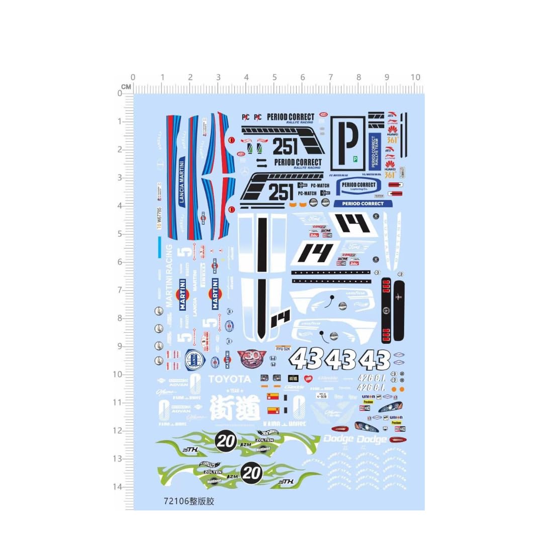 

Decal AD0069 Sponsor Mini Car Custom 1/64 [Item] синій