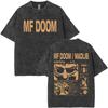 2026Vintage Rapper Mf Doom Tour Washed T Shirts Mens Women Fashion Oversized T-shirts Y2K Hip Hop Gothic Short Sleeve T 468