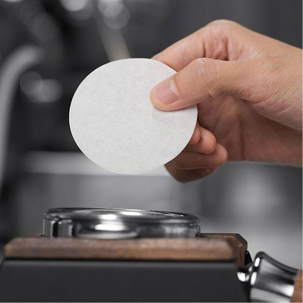 51mm Size Coffee Filter Paper Puck Screen Set of 100 Portafilter Puck Screen Paper Material Circular Shape Circular Filter