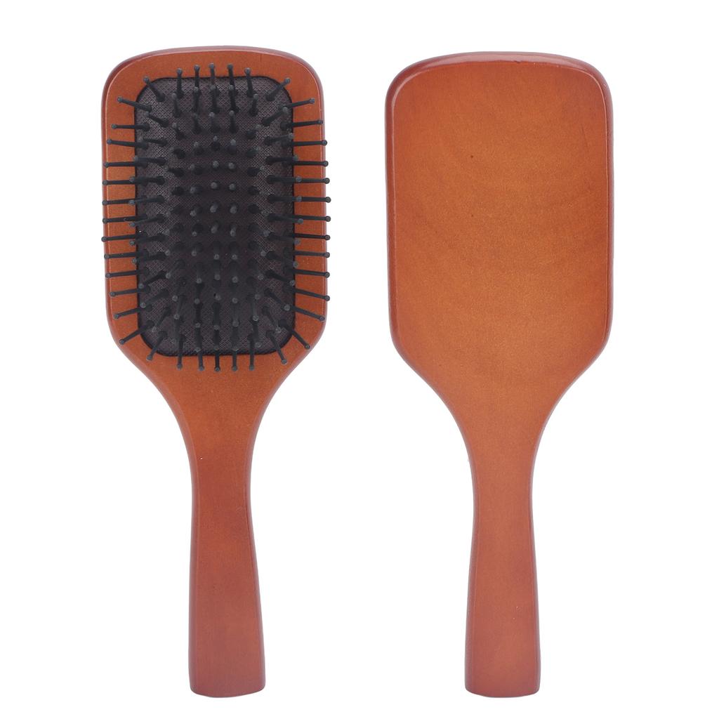 Paddle Hair Brush Wooden Handle Easy Detangling Scalp Massage Hair Brush Comb for All Hair Types
