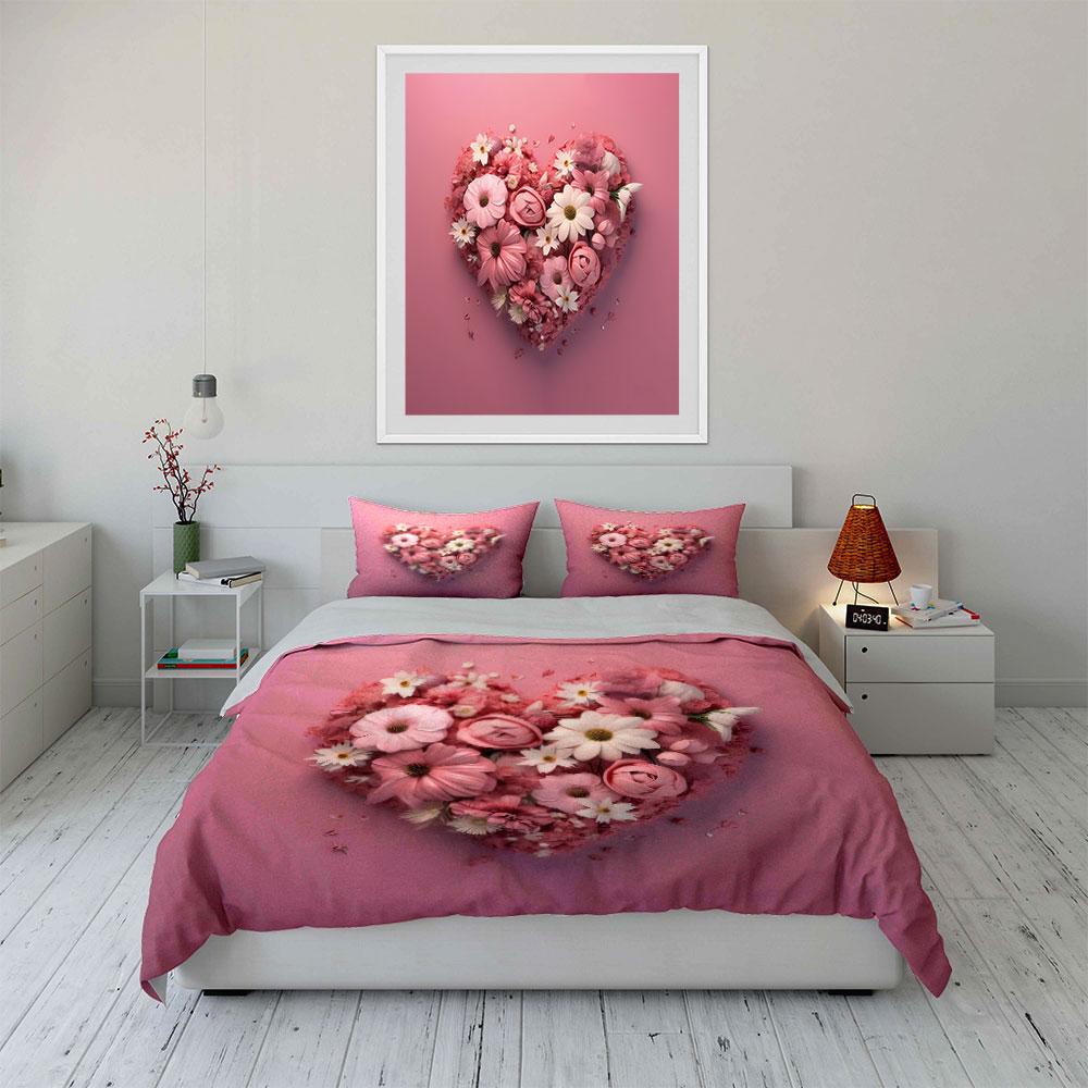 Romantic Floral Set For Decoration Kid'S And Adults' Bedroom Decor, Exquisite Three-Piece Bedding Set Gift