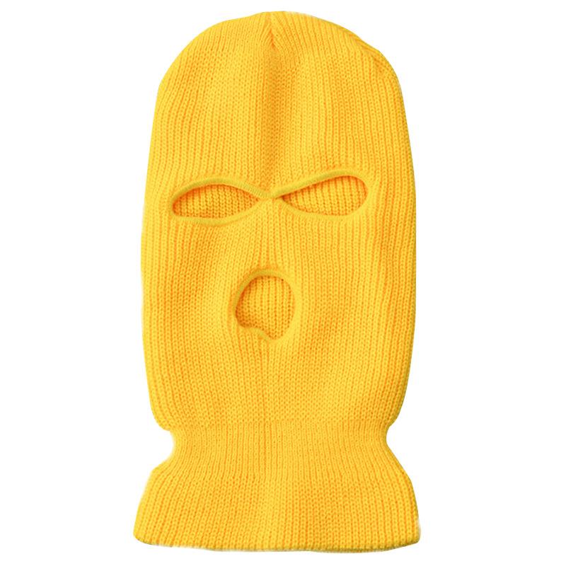 3-gaats Volledig Gezicht Masker Herfst Winter Gebreide Muts Voor Skiën Fietsen Leger Tactisch Masker Balaclava Capuchon Motorhelm Uniseks Hoeden